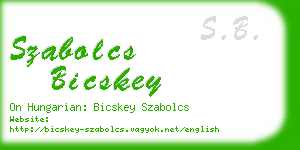 szabolcs bicskey business card